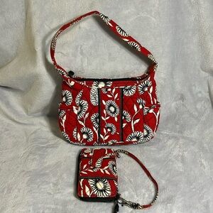 VERA BRADLEY Deco Daisy Sophie Bag and Wallet